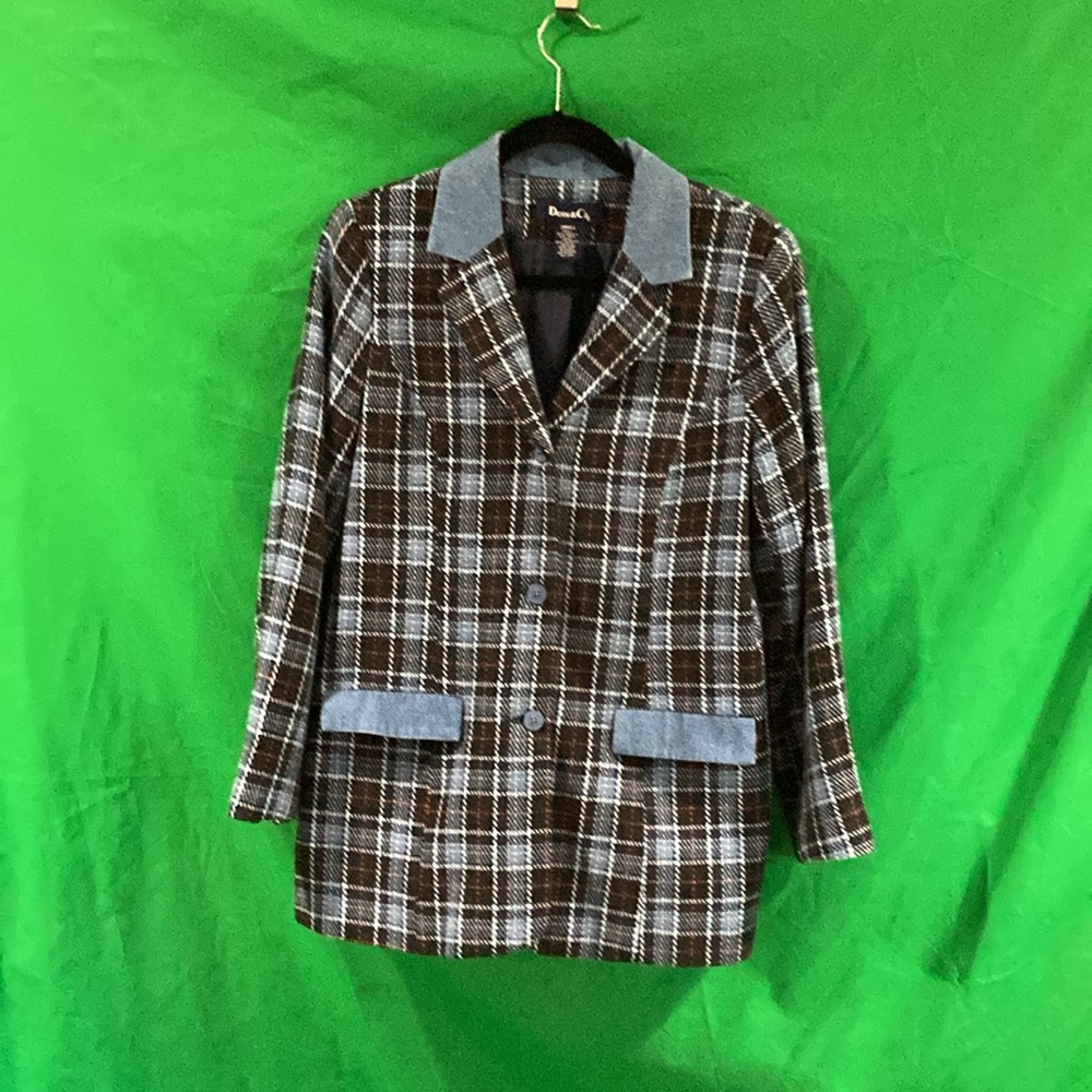 Denim &  Co plaid jacket size small